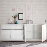 Buffet moderne 2 portes 3 tiroirs blanc brillant Jupiter WH L1 Catalogue