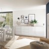 Moderne dressoir met 2 deuren en 3 lades in hoogglans wit Jupiter WH L1 Kortingen