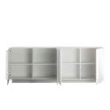 Buffet de séjour 241cm blanc brillant 4 portes Jupiter WH L2 Remises