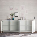 Buffet de séjour 241cm blanc brillant 4 portes Jupiter WH L2 Catalogue