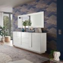 Buffet moderne blanc brillant avec 3 tiroirs Jupiter WH M1 Promotion