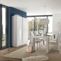 Armoire buffet salon cuisine 2 portes blanc brillant Jupiter WH High Réductions