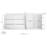 Buffet en bois 241 cm 2 portes 3 tiroirs Jupiter MR L1 Choix