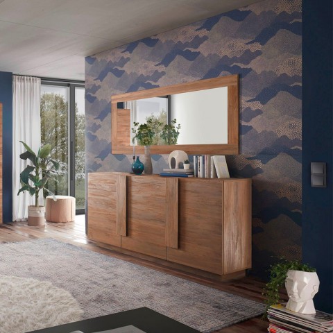 Buffet cuisine et salon 3 portes en bois design moderne Jupiter MR M2 Promotion