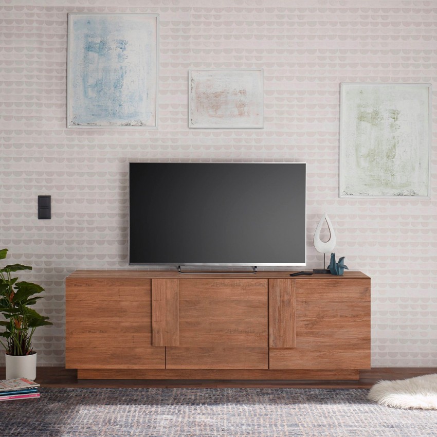 Moderne houten TV-kast met 3 deuren Jupiter MR T2 Aanbieding Moderne houten TV-kast met 3 deuren Jupiter MR T2 Aanbieding