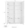 Armoire séjour buffet cuisine 2 portes bois h193cm Jupiter MR High Caractéristiques