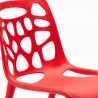 Ronde salontafel zwart 70x70 cm en 2 gekleurde stoelen Gelateria Cosmopolitan 