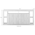 Moderne zwarte design dressoir 4 deuren hout 210cm Radis NR Catalogus