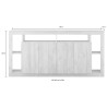 Moderne zwarte design dressoir 4 deuren hout 210cm Radis NR Catalogus