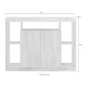 Zwarte houten dressoir 134 cm met modern design, 2 deuren Lema NR Catalogus