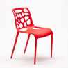 Table ronde noire 70x70 et 2 Chaises Colorées bar café Gelateria Cosmopolitan 