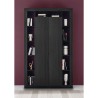Bibliothèque colonne moderne en bois noir 2 portes Albus NR Remises