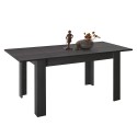 Uitschuifbare eettafel zwart 90x137-185cm hout Avant Rimini Aanbod