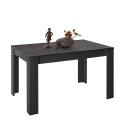 Uitschuifbare eettafel zwart 90x137-185cm hout Avant Rimini Korting
