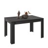 Table de salle à manger extensible noir de 90x137-185cm en bois Avant Rimini. Remises