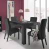 Uitschuifbare eettafel zwart 90x137-185cm hout Avant Rimini Aanbieding
