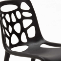 Table ronde noire 70x70 et 2 Chaises Colorées bar café Gelateria Cosmopolitan 
