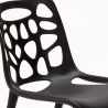 Table ronde noire 70x70 et 2 Chaises Colorées bar café Gelateria Cosmopolitan 