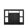 Buffet noir en bois 134 cm design moderne 2 portes Lema NR Offre