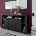 Buffet moderne en bois noir 3 portes 172cm Vivian NR Promotion