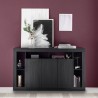 Buffet moderne en bois noir 3 portes 172cm Vivian NR Remises