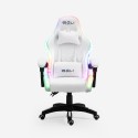 Ergonomische gaming stoel Pixy Junior met LED RGB verlichting en 2 kussens Korting