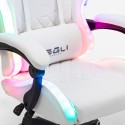 Ergonomische gaming stoel Pixy Junior met LED RGB verlichting en 2 kussens 