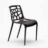 Table ronde noire 70x70 et 2 Chaises Colorées bar café Gelateria Cosmopolitan 