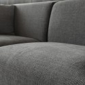 Canapé modulable 3 places en tissu de style moderne avec méridienne Jantra 