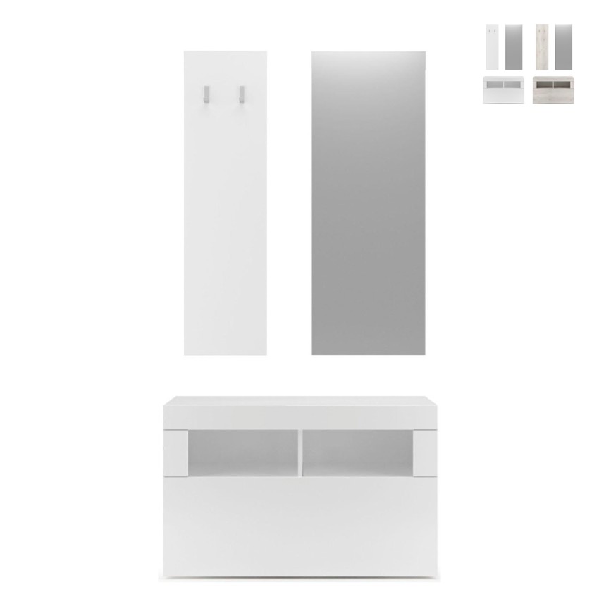 Ensemble miroir, porte-manteau et meuble à chaussures pour entrée Basic Triangle Promotion Ensemble miroir, porte-manteau et meuble à chaussures pour entrée Basic Triangle Promotion