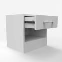 Table de chevet blanche moderne avec 1 tiroir chambre à coucher/d'enfants Selina Remises