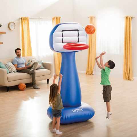 Opblaasbare basketbal Spel Intex 57502 met bal voor thuis en tuin