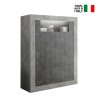 Buffet haut moderne séjour ciment noir 2 portes Sior CX Vente