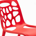 Vierkante salontafel zwart 70x70 cm en 2 gekleurde stoelen Gelateria Mojito 
