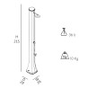 Zonne-douche tuin zwembad 36 liter met voetenwassertje Big Happy Five F620 