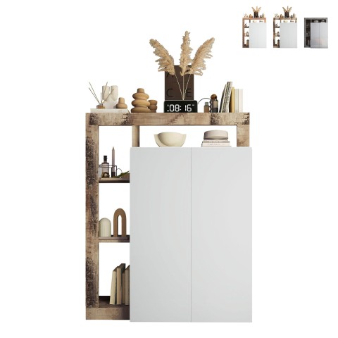 Buffet moderne pour salon 2 portes 5 compartiments Delma Promotion