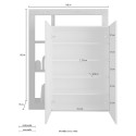 Buffet moderne pour salon 2 portes 5 compartiments Delma 