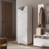 Witte glanzende garderobekast entree kapstok met 1 deur Janine Aanbieding