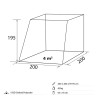 Achterkleptent 200x200xH195cm Escape Brunner Aanbod