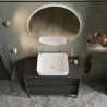 Meuble de salle de bains moderne noir suspendu au sol avec lavabo et 2 tiroirs Bloom 110 Achat