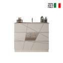 Meuble de salle de bain au sol blanc brillant 3 tiroirs avec lavabo June Choix