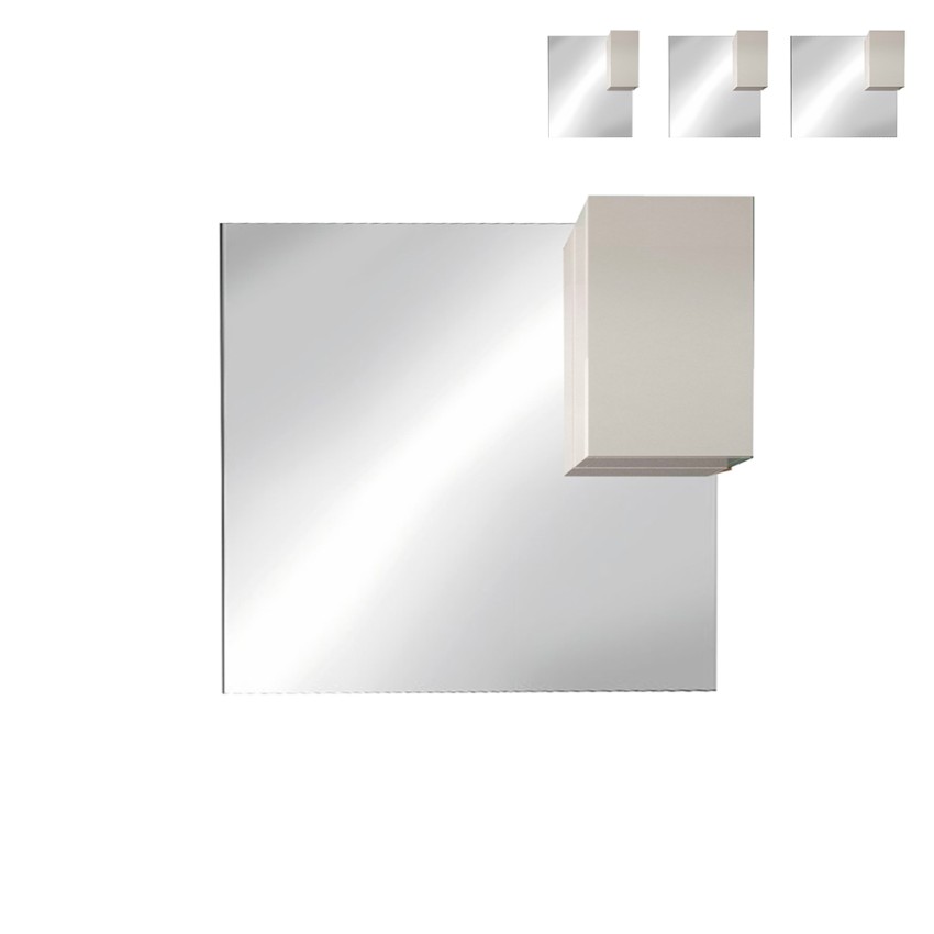 Badkamerspiegelkast met LED-verlichting, 1 deur, glanzend wit, Riva Aanbieding Badkamerspiegelkast met LED-verlichting, 1 deur, glanzend wit, Riva Aanbieding