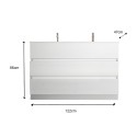 Meuble de salle de bain au sol 3 tiroirs blanc moderne double vasque Ikon T Offre