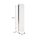Colonne de salle de bain moderne blanc brillant, meuble suspendu 1 porte Bove Réductions