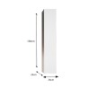 Colonne de salle de bain moderne blanc brillant, meuble suspendu 1 porte Bove Réductions
