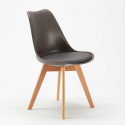 Ronde salontafel zwart 70x70 cm en 2 gekleurde stoelen Nordica Cosmopolitan 