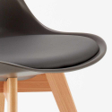 Ronde salontafel zwart 70x70 cm en 2 gekleurde stoelen Nordica Cosmopolitan 