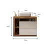 Meuble sous-lavabo moderne 2 tiroirs bois blanc avec vasque Jarad BW 