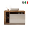 Meuble sous-lavabo moderne 2 tiroirs bois blanc avec vasque Jarad BW Choix