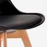 Ronde salontafel wit 70x70 cm en 2 gekleurde stoelen Nordica Long Island 